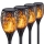 Set 10 x Lampa solara tip torta cu efect flacara, 50 cm