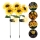 Set 2 x lampa solara 3 flori, 70 cm, Floarea Soarelui