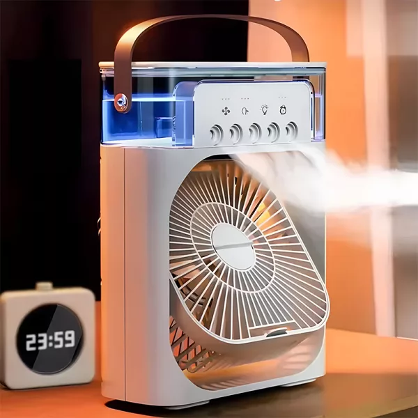 Ventilator cu rezervor de apa sau gheata, 600 ml