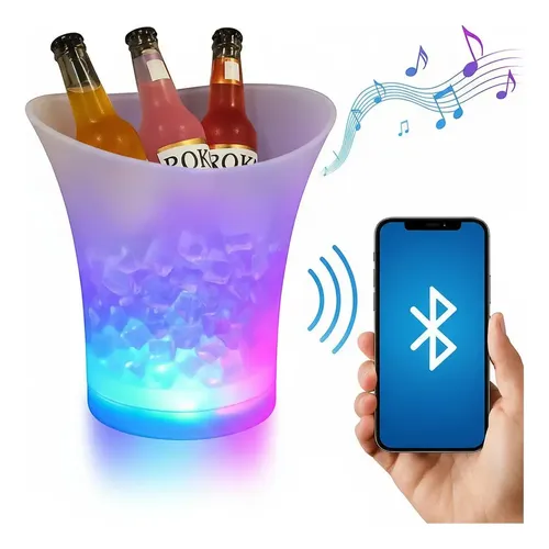 Frapiera LED cu boxa Bluetooth, efecte luminoase RGB, port USB