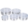 Set 15 caserole metalice cu capace din plastic