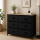 Comoda cu 6 sertare textile, 75x30x69 cm, Negru