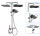 Coloana de dus cu termostat, 4 functii