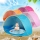 Cort de plaja cu piscina pentru bebelusi, protectie UV - albastru