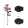 Set 2 x Lampa solara Trandafir Roz, 3 flori LED