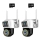 Set 2 x Camera Video Dual Lens 6MP, 42 LED, Vedere 360°, Wi-Fi, Card 32GB