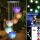 Decoratiune solara, 6 inimi LED, joc de lumini