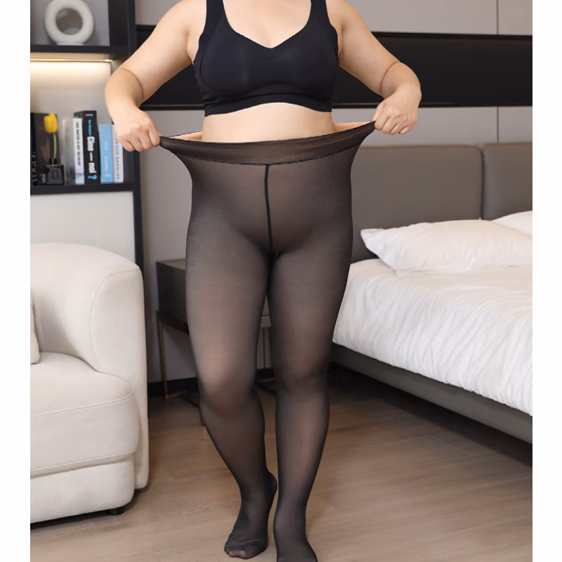 Set 2 x Ciorapi modelatori tip dres, cu interior de blana