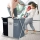 Cos de rufe cu 3 compartimente, cadru metalic pliabil, 96 litri - 65 x 37 x 58 cm