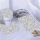 Set baie 4 piese: perdea, covorase si husa de toaleta, White Rose