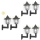 Set 6 x Lampa solara tip felinar, Alb rece