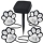 Set 4 lampi solare Paw Print Light